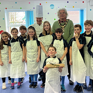 Year 5 Cook Up a Storm with Calne Town Mayor Cllr Robert MacNaughton!
